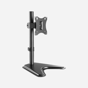 Manhattan 462037 Support Bureau Écran Plat 17"-27" (43.2-68.6cm), 7kg max, VESA 75x75/100x100mm, Inclinaison -10/+10°, Rotation 180°, Noir - Miniature 2