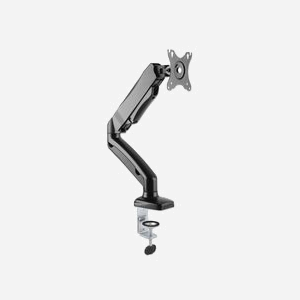 Manhattan 462495 Support Bureau Écran Plat 17"-32" (43.2-81.3cm) VESA 75x75/100x100mm, Pince/Boulon, Charge 9kg, Inclinaison -45°/+90°, Noir