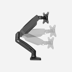 Manhattan 462495 Support Bureau Écran Plat 17"-32" (43.2-81.3cm) VESA 75x75/100x100mm, Pince/Boulon, Charge 9kg, Inclinaison -45°/+90°, Noir - Miniature 3