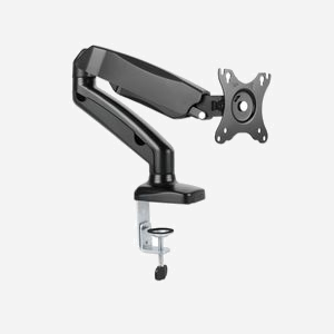 Manhattan 462495 Support Bureau Écran Plat 17"-32" (43.2-81.3cm) VESA 75x75/100x100mm, Pince/Boulon, Charge 9kg, Inclinaison -45°/+90°, Noir - Miniature 2