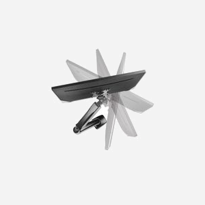 Manhattan 462495 Support Bureau Écran Plat 17"-32" (43.2-81.3cm) VESA 75x75/100x100mm, Pince/Boulon, Charge 9kg, Inclinaison -45°/+90°, Noir - Miniature 5