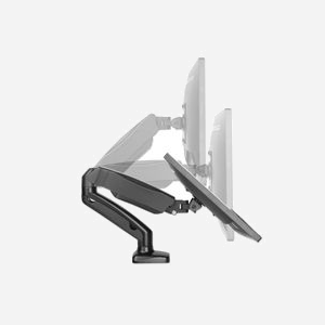 Manhattan 462495 Support Bureau Écran Plat 17"-32" (43.2-81.3cm) VESA 75x75/100x100mm, Pince/Boulon, Charge 9kg, Inclinaison -45°/+90°, Noir - Miniature 4