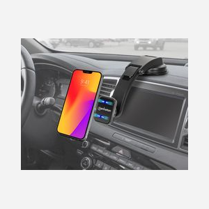 Manhattan 462525 Support Passif Smartphone Voiture Ventouse Métal/Plastique Noir/Argent Rotation 360° Pivot 20° 75x225x33mm 180g RoHS - Miniature 5