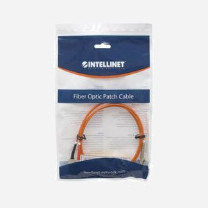 Intellinet 470377 : Câble Fibre Optique OM2 2m LC/SC 50/125µm Multimode LSZH Orange, Diamètre 3mm, Full Duplex - Miniature 5
