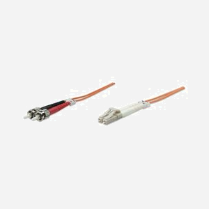 Intellinet Câble Fibre Optique OM2 3m LC-ST M/M 50/125µm Multimode LSZH Orange, Diamètre 3mm, réf: 470421