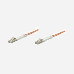 Intellinet Câble Fibre Optique OM1 3m LC/LC Mâle/Mâle 62.5/125µm Multimode LSZH Diamètre 3mm Orange Réf. 471220