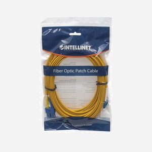 Intellinet 473729 : Câble Fibre Optique OS2 Monomode 5m LC/SC Mâle, 9/125µm, LSZH, Diamètre 3mm, Jaune - Miniature 5