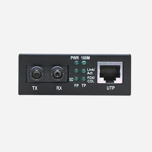 Intellinet 506519 Convertisseur Média Fast Ethernet 100 Mbit/s, Fibre Multimode 1310nm, Port ST, Distance 2km, Alimentation Externe, Boîtier Métal - Miniature 3