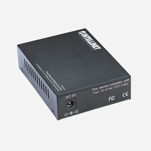Intellinet 506519 Convertisseur Média Fast Ethernet 100 Mbit/s, Fibre Multimode 1310nm, Port ST, Distance 2km, Alimentation Externe, Boîtier Métal - Miniature 5