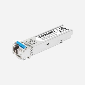 Intellinet 508582 Module SFP Fibre Optique 1000BASE-BX-U Monomode 1310/1550nm 40km Connecteur LC, DDM, Boîtier Métal, MSA Compliant
