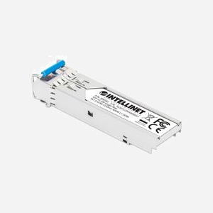 Intellinet 508582 Module SFP Fibre Optique 1000BASE-BX-U Monomode 1310/1550nm 40km Connecteur LC, DDM, Boîtier Métal, MSA Compliant - Miniature 2