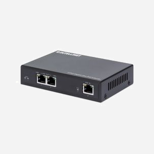 Intellinet 561600 Émetteur Réseau 3-Port Gigabit Ethernet, 2-Port PoE 60W, RJ45 10/100/1000Base-T(X), Standards IEEE 802.3af/at/bt, Boîtier Métal
