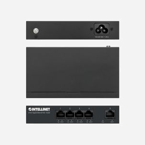 Intellinet 561792 Switch Gigabit Ethernet 5 Ports RJ-45 10/100/1000 PoE 40W, Capacité 10 Gbit/s, MAC 2000, Montage Mural, Métal Noir - Miniature 5