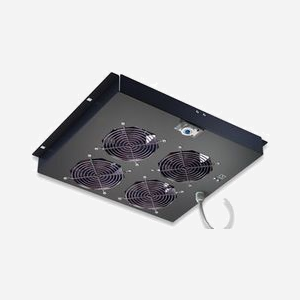 Intellinet 711203 - Unité de ventilation 4 ventilateurs - Acier noir - Format 19 pouces (48.3 cm)