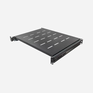 Intellinet 712613 Étagère Rack 1U 19" Acier Noir 483mm x 800mm, Charge max 35kg - Miniature 1