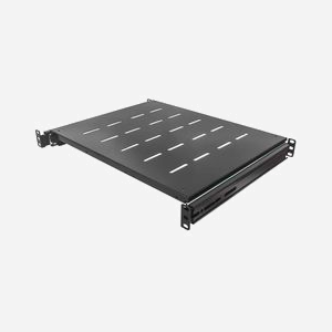Intellinet 712620 Étagère rack 1U acier noir 19" (48.3cm) Largeur 483mm Profondeur 1000mm Charge max 35kg - Miniature 1
