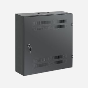 Intellinet 713689 Rack Mural 2U/4U Acier Noir 60kg IP20 550x540x170mm avec Verrouillage et Kit de Montage (12 Écrous/Vis) - Miniature 2