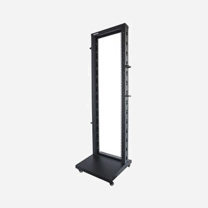 Intellinet 714235 Rack Autonome 42U Noir - Charge 300kg, 600x602.7x2006.6mm, Pieds Réglables, Gestion Câbles, Roues, Structure Ouverte - Miniature 1