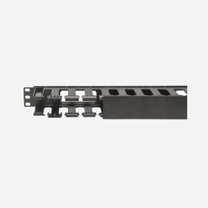 Intellinet 714679 Panneau de Gestion de Câbles 1U 19" Noir Plastique 485x85x49mm pour Rack 19 pouces (Largeur 48.3cm) - Miniature 2
