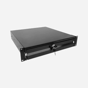 Intellinet 715829 Tiroir Rack 19" 2U Acier Noir, Charge Max 35kg, Profondeur 483mm, avec Verrouillage et Kit de Montage - Miniature 2