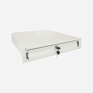 Tiroir Rack Intellinet 715843 Acier Gris 2U 19" (48.3cm) 466x483x89mm Charge 35kg Profondeur Montage Min. 60cm avec Kit de Montage - Miniature 2