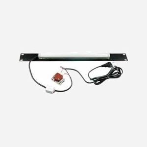 Intellinet 715850 Système d'éclairage LED 1U pour Rack 19" Aluminium Noir, Alimentation 100-240V, Câble 1.8m, -20°C à 50°C, Certification CE/RoHS