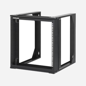 Châssis Rack Intellinet 716185 9U 19" Acier Noir 500x450mm Charge Max 30kg Montage Mural Conforme ANSI/EIA 310-E, IEC 60297-3