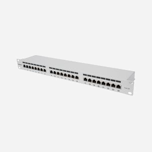 Intellinet 720854 Baie de Branchements 1U 24 Ports Gigabit Ethernet Cat6a FTP - Montage Rack 1U, 482x44.3x98.5mm, RoHS, UL, CE