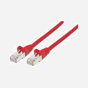 Intellinet 740883 Câble Réseau Cat7 S/FTP (S-STP) 3m Rouge RJ-45 Mâle Contacts Or 10GbE 10000Mbit/s 600MHz LSZH Cuivre AWG26