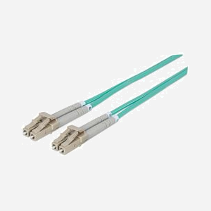 Intellinet 750080 Câble Fibre Optique OM3 LC/LC 5m Aqua, Multimode 50/125µm, Gaine LSZH, Full Duplex, Diamètre 3mm - Miniature 1