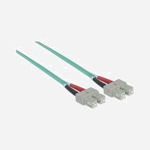 Intellinet Câble Fibre Optique OM3 2m SC/SC Multimode 50/125µm LSZH Aqua - Réf. 750837 - Diamètre câble 3mm - Miniature 2