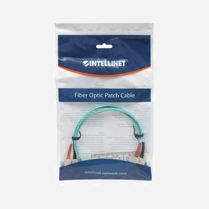 Intellinet Câble Fibre Optique OM3 2m SC/SC Multimode 50/125µm LSZH Aqua - Réf. 750837 - Diamètre câble 3mm - Miniature 5