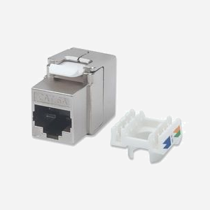 Intellinet Module Keystone 771986 Plat Argent Connecteur IDC/RJ45 AWG 23-26 Certifié RoHS/CE/UL/GHMT 16x38.1x22.8mm