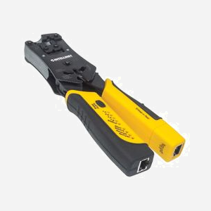Intellinet 780124 Pince à Sertir RJ-11/RJ-12/RJ-22/RJ-45, Dimensions 220 x 80 x 25 mm, Noir/Jaune, Poids 513g, Quantité 1 pièce - Miniature 2