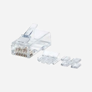 Intellinet 790550 : Connecteur RJ45 Cat6a U/UTP Transparent, contacts Or, Polycarbonate, 11.5x21.5x8.2mm, Lot de 80