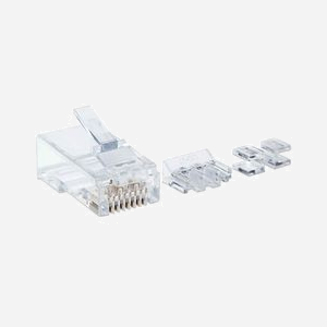 Intellinet 790550 : Connecteur RJ45 Cat6a U/UTP Transparent, contacts Or, Polycarbonate, 11.5x21.5x8.2mm, Lot de 80 - Miniature 3