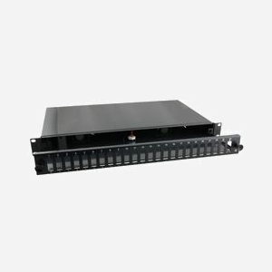 Techly I-CASE FO-24SCD - Baie de Branchements 1U 24 ports SC, Acier Noir, Montage Rack 19" (483x44.5x244mm), 2.71kg