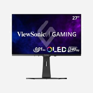 Viewsonic XG272-2K-OLED : Écran PC 27" OLED Quad HD (2560x1440) 240Hz, 0.01ms, 178°/178°, 450cd/m², 2xHDMI, 2xDisplayPort, Hub USB, Noir/Blanc