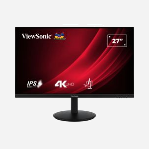 Viewsonic VG2708-4K Moniteur LED 27" 4K Ultra HD 3840x2160, IPS, 4ms, HDR10+, HDMI 2.0, DisplayPort 1.2, VESA 100x100, Noir