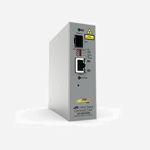 Allied Telesis AT-IMC2000TP/SP-980 Convertisseur Média 10/100/1000Base-T vers 100/1000Base-X SFP 850nm, PoE+, IP30, Température -40°C à 75°C