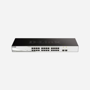 D-Link DGS-1210-26 Switch Gigabit Ethernet L2 Géré, 24 Ports RJ-45 10/100/1000, 2 SFP, 52 Gbit/s, QoS, VLAN, Spanning Tree, Port Mirroring - Miniature 1