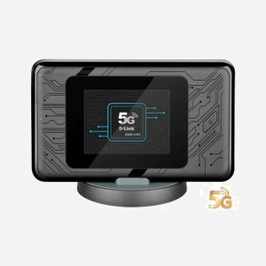 D-Link DWR-2101 Modem Routeur Cellulaire 5G/4G LTE Wi-Fi 6 AX1200, Écran LCD 2.4", Port USB Type-C, Batterie 5260mAh, Gigabit Ethernet - Miniature 1