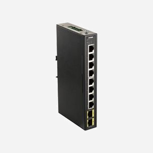 D-Link DIS-100G-10S Commutateur Non-Géré 8 RJ-45 Gigabit Ethernet + 2 SFP, 20 Gbit/s, Boîtier DIN rail, QoS, IP40, DC 12-48V