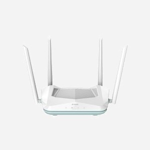 D-Link R15 Routeur EAGLE PRO AI AX1500 Wi-Fi 6 bi-bande 802.11ax 1201 Mbps/300 Mbps, 3 ports Gigabit LAN, WPA3, MU-MIMO, OFDMA, 4 antennes externes