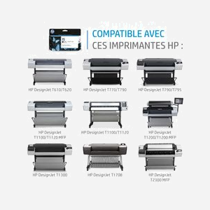 HP Cartouche d'encre Noire Photo 72 (C9370A) 130ml Pigmentée Haute Capacité pour DesignJet T610/T770/T1100/T1200/T2300/T790/T1300 - Miniature 4