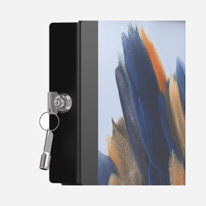 Compulocks 105GA8SB Support Antivol Aluminium Noir pour Tablette Samsung Galaxy Tab A8 10.5" - Montage Mural, Serrure à Clé, Gestion Câbles, 762g - Miniature 4