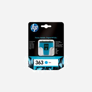 HP 363 Cartouche d'Encre Cyan Original (C8771EE) - 1 Pièce - Rendement 400 Pages - Compatible Imprimantes HP - Dimensions 114x36x140mm - Miniature 1