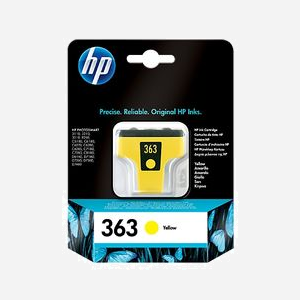HP 363 Cartouche d'encre Jaune Original Standard (C8773EE) - Pigment, 500 pages, Photosmart 8250/3210/3310, 1 pièce - Miniature 1