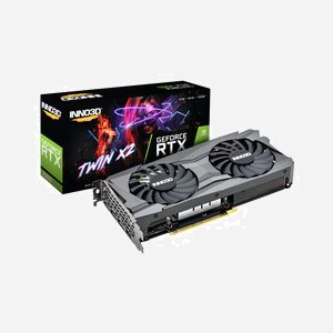 Inno3D GeForce RTX 3060 Twin X2 12Go GDDR6, 1320MHz, Boost 1777MHz, PCI Express 4.0, 1 HDMI 2.1, 3 DisplayPort 1.4a, 2 ventilateurs - Miniature 3