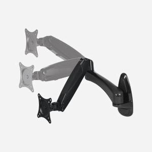 Support mural ARCTIC W1-3D pour écran 13"-32" (33-81.3cm), VESA 75x75/100x100, charge max 8kg, inclinaison ±45°, rotation 360°, aluminium noir - Miniature 2